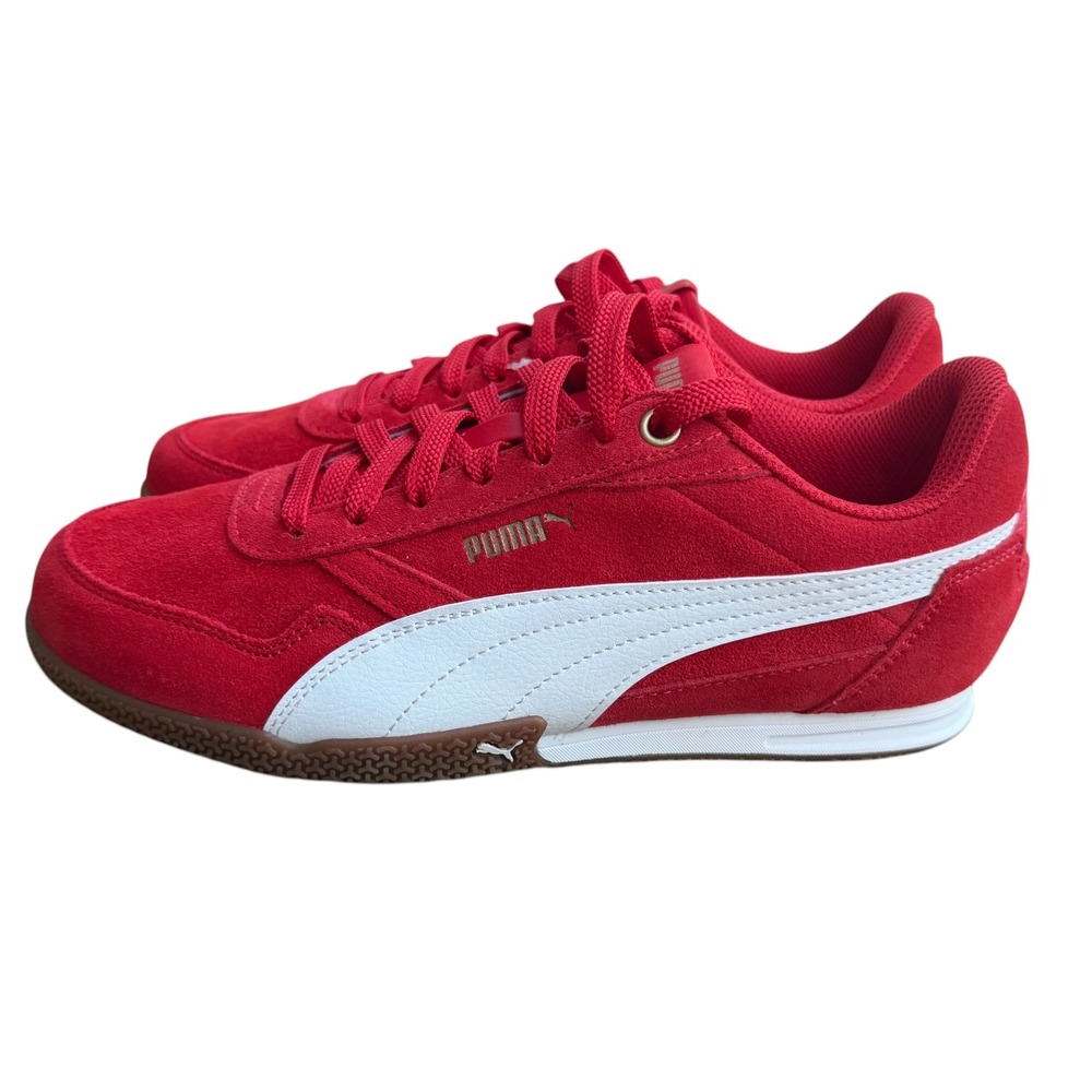 Puma Red Suede Sneakers Women's 8.5
Casual Lace Up Gum Sole Athletic Shoes NWT